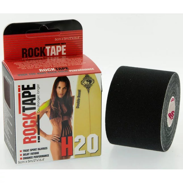 Rocktape 5cm X 5m H20 Black - OhYouLuckyDuck.com.au