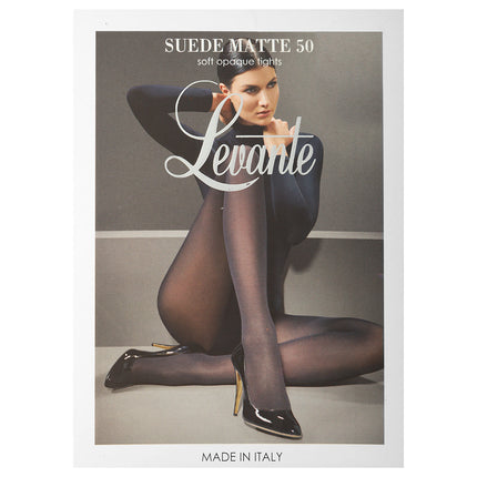 Levante Suede Matte 50 Denier Soft Opaque Tights Tall Nero