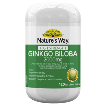 Nature’s Way High Strength Ginkgo 2000MG Caps 120 - OhYouLuckyDuck.com.au
