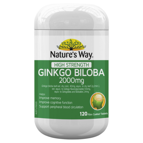 Nature’s Way High Strength Ginkgo 2000MG Caps 120 - OhYouLuckyDuck.com.au