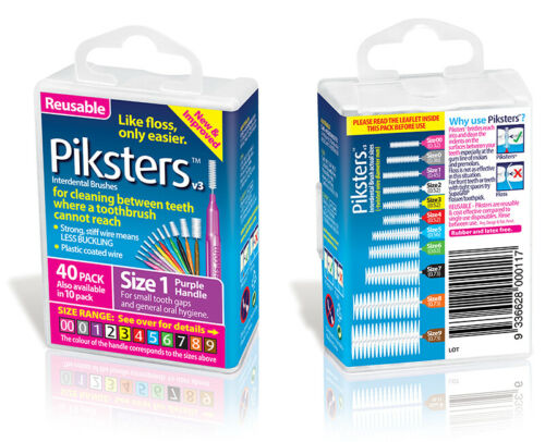 Piksters Interdental Size 1 Purple 40Pk - OhYouLuckyDuck.com.au