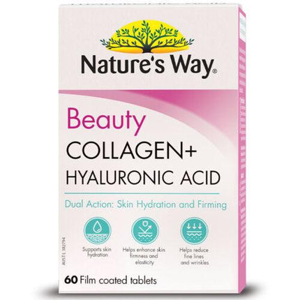 Nature's Way Beauty Collagen + Hyaluronic Acid 60 Capsules - OhYouLuckyDuck.com.au
