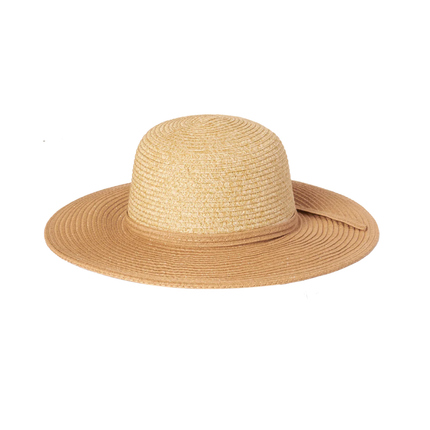 Kooringal Ladies Wide Brim Santa Cruz Two Tone Natural Sun Hat One Size