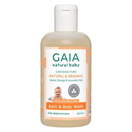 GAIA Natural Baby Bath and Body Wash 250ml - OhYouLuckyDuck.com.au