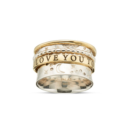 Palas Moon and Back Meditation Ring Medium