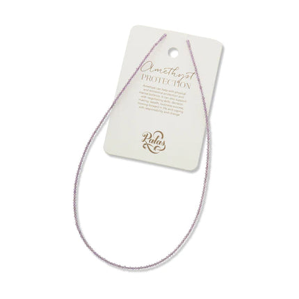 Palas Silver Amethyst Protection Gem Necklace