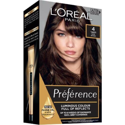L'Oréal Préférence Permanent Hair Colour - #4 Tahiti Dark Brown - OhYouLuckyDuck.com.au