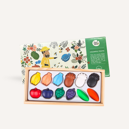 Jar Melo Beeswax Crayon Colourful Fruits