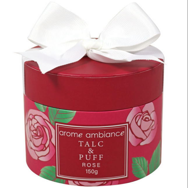 Aroma Ambiance Nature Talc & Puff Rose 150G
