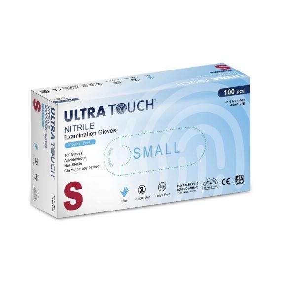 Ultra Touch Gloves Nitrile Blue Small