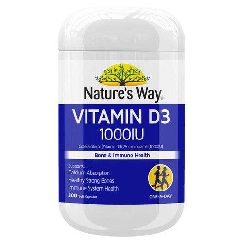 Nature's Way Vitamin D3 1000iu Caps 300 - OhYouLuckyDuck.com.au