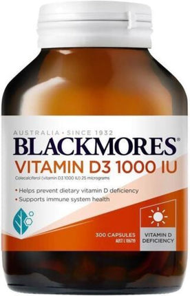 Blackmores Vitamin D3 1000IU 300 Capsules - OhYouLuckyDuck.com.au