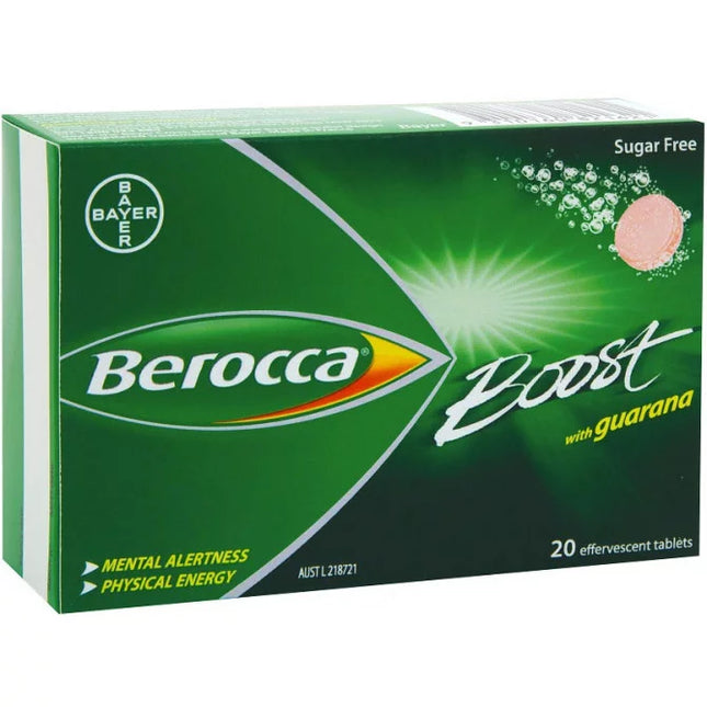 Berocca Boost With Guarana 20 Effervescent Tablets - OhYouLuckyDuck.com.au