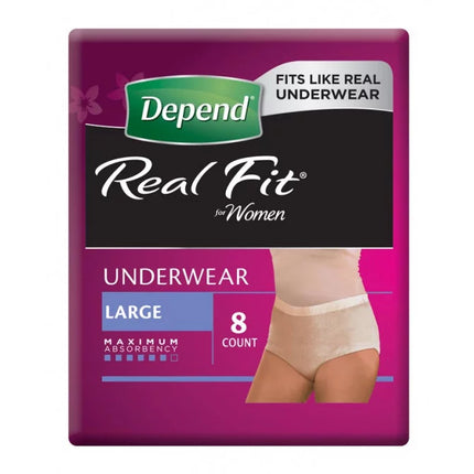 Depend Real Fit For Women Pants 7D Lge 8 pack - OhYouLuckyDuck.com.au