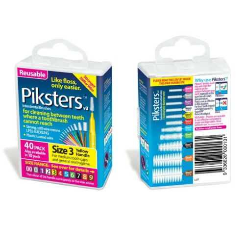 Piksters Interdental Size 3 Yellow 40Pk - OhYouLuckyDuck.com.au