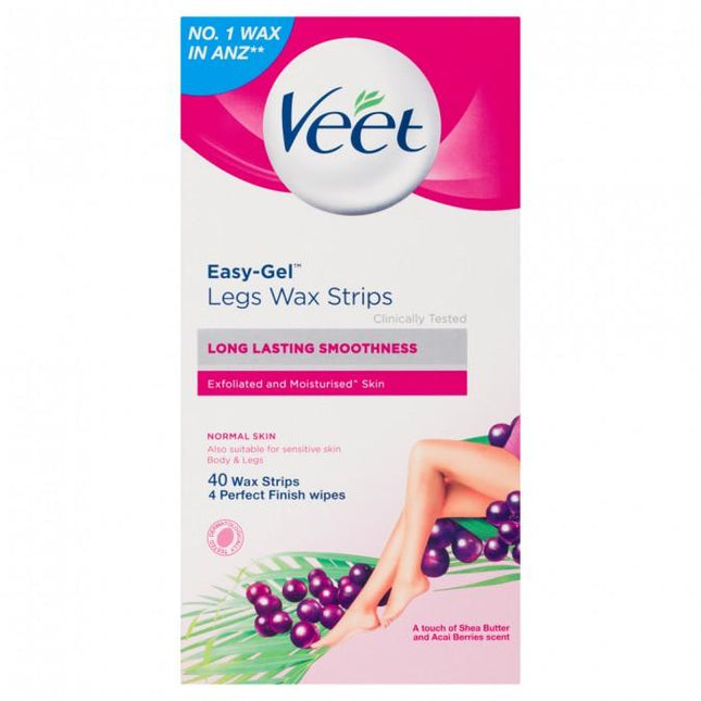 Veet Easy Grip Wax Strips Hair Removal 40 Pack - OhYouLuckyDuck.com.au