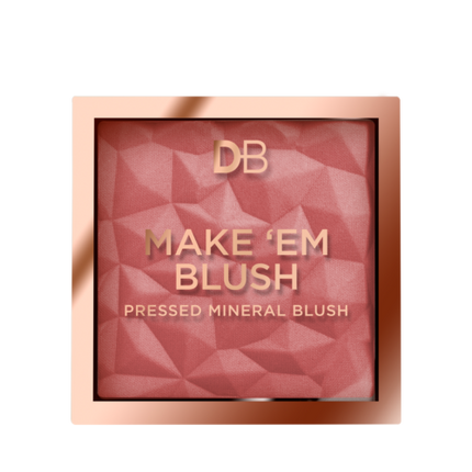 DB Cosmetics Make 'Em Blush Pressed Mineral Blush Pink Glow - OhYouLuckyDuck.com.au