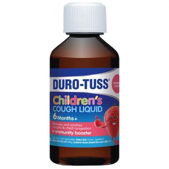 Durotuss Childrens Cough Liquid Strawberry 200ml - OhYouLuckyDuck.com.au