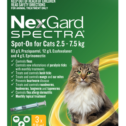 NexGard Spot On for Cats 2.5 to 7.5 kg 6 Pack