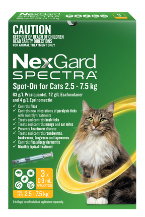 NexGard Spot On for Cats 2.5 to 7.5 kg 6 Pack