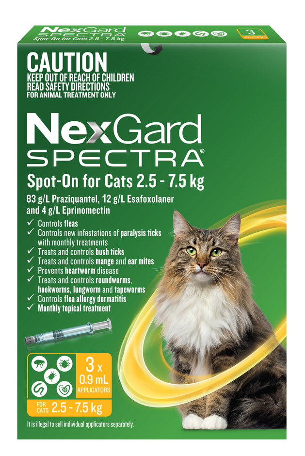 NexGard Spot On for Cats 2.5 to 7.5 kg 6 Pack