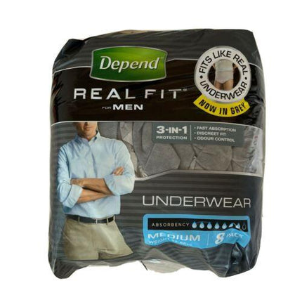 Depend Underwear Realfit Male Medium 8 pack - OhYouLuckyDuck.com.au
