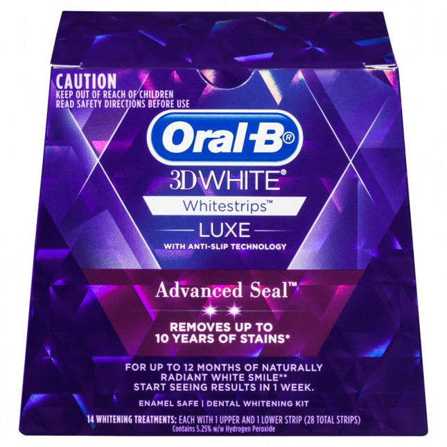Oral B 3D White Whitestrips Luxe Advance Seal 14 Pack - OhYouLuckyDuck.com.au