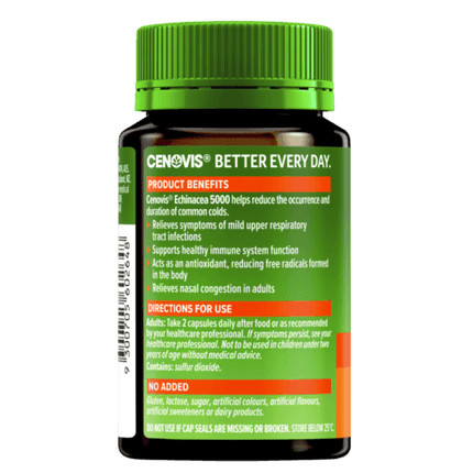 Cenovis Echinacea 5000 60 Capsules - OhYouLuckyDuck.com.au