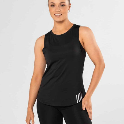 Premium Activewear - Fly Tank - Black - OhYouLuckyDuck.com.au