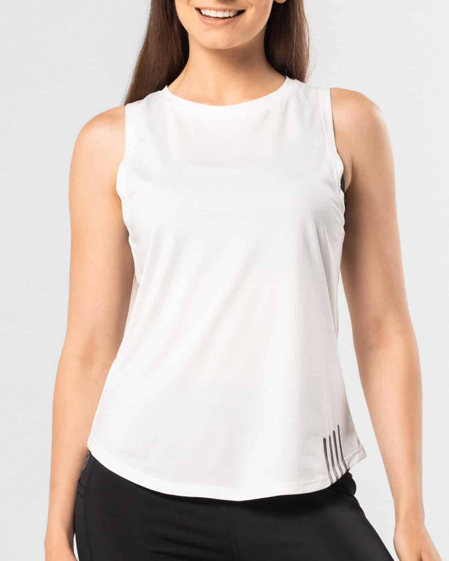 Premium Activewear - Fly Tank - White - OhYouLuckyDuck.com.au