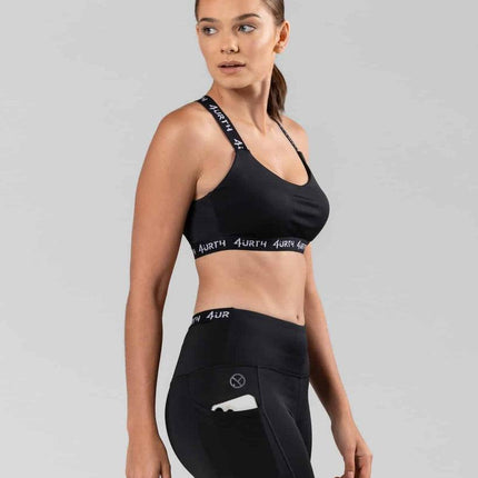 Premium Activewear - Maia Sports Bra - Black - OhYouLuckyDuck.com.au
