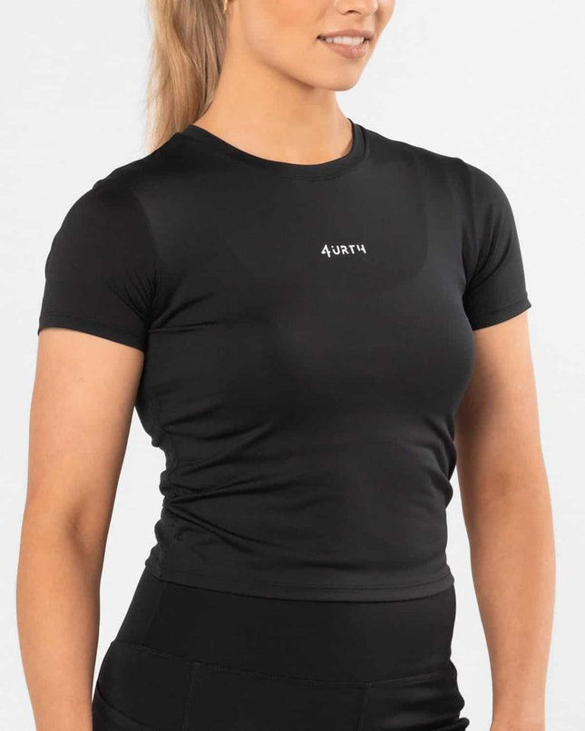 Premium Activewear - Signature Crop – Black - OhYouLuckyDuck.com.au