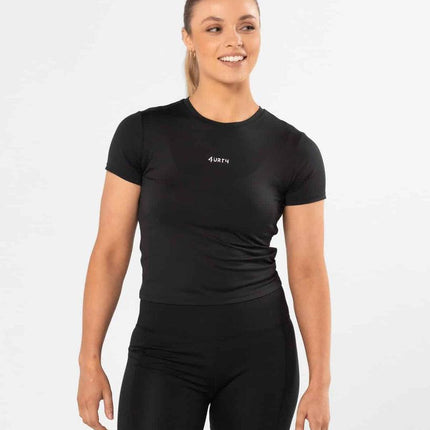 Premium Activewear - Signature Crop – Black - OhYouLuckyDuck.com.au