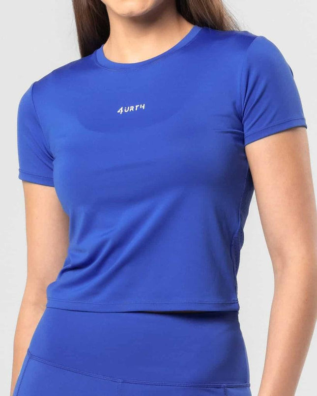 Premium Activewear - Signature Crop – Cobalt Blue - OhYouLuckyDuck.com.au