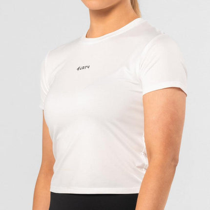 Premium Activewear - Signature Crop – White - OhYouLuckyDuck.com.au