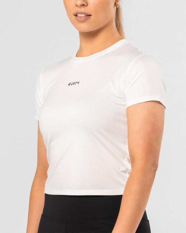 Premium Activewear - Signature Crop – White - OhYouLuckyDuck.com.au