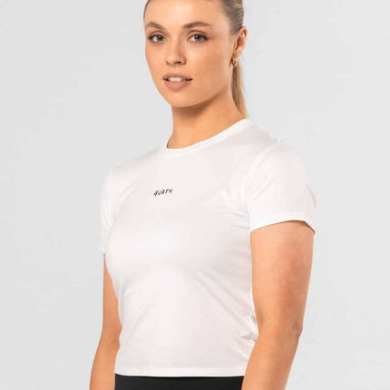 Premium Activewear - Signature Crop – White - OhYouLuckyDuck.com.au