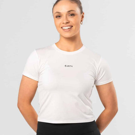 Premium Activewear - Signature Crop – White - OhYouLuckyDuck.com.au