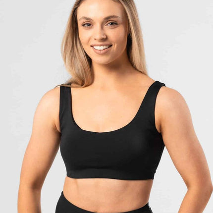 Premium Activewear - Vida Sports Bra - Black - OhYouLuckyDuck.com.au