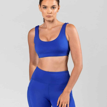 Premium Activewear - Vida Sports Bra - Cobalt Blue - OhYouLuckyDuck.com.au