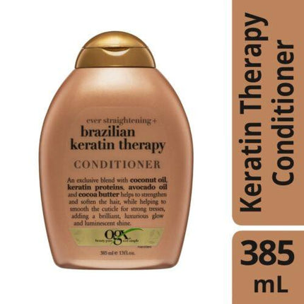 OGX Conditioner Brazilian Keratin 385ML - OhYouLuckyDuck.com.au