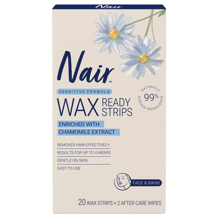 Nair Soft Natural Body Wax Strips 20 Count