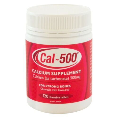 Cal-500 Chewable Calcium 500mg 120 Tablet - OhYouLuckyDuck.com.au