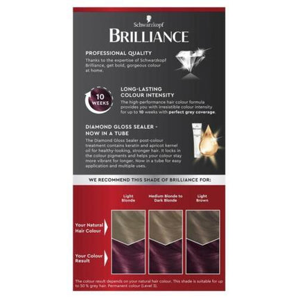 Schwarzkopf Brilliance 23 Burgundy Chic New - OhYouLuckyDuck.com.au
