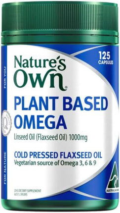 Nature's Own Plant Based Omega 125 Capsules - OhYouLuckyDuck.com.au