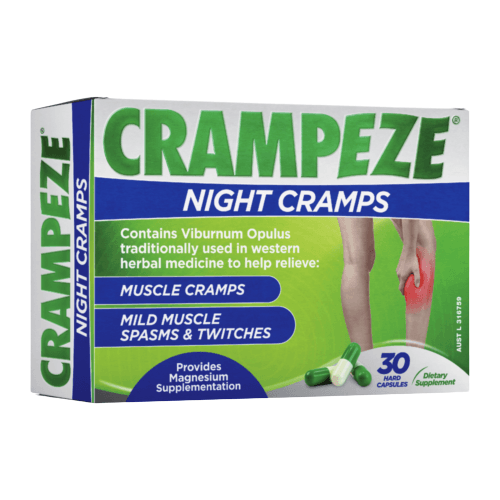 Crampeze Leg Cramps & Spasms 30 Capsules - OhYouLuckyDuck.com.au