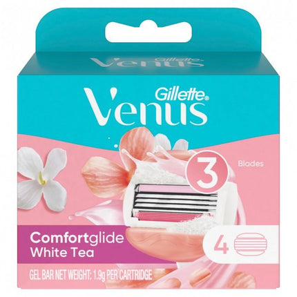 Gillette Venus Comfort Glide White Tea Cartridge 4s - OhYouLuckyDuck.com.au