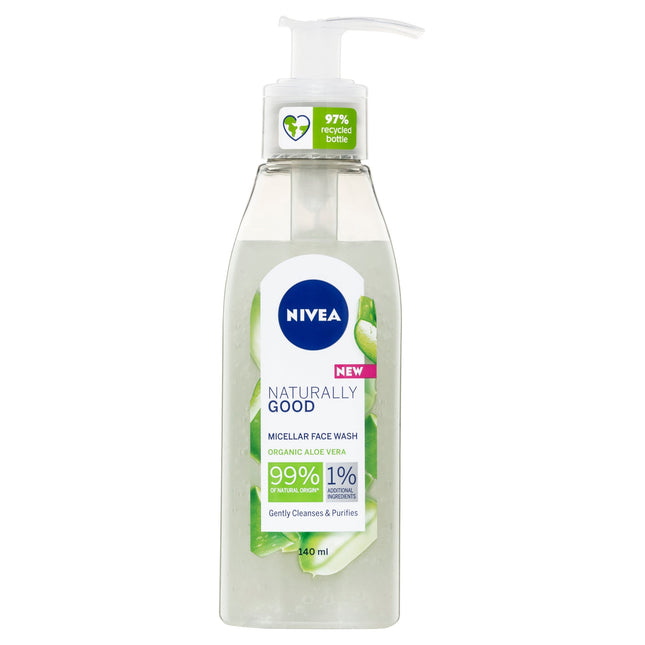 Nivea Naturally Good Micellar Wash 140Ml