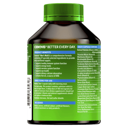 Cenovis Mens Multi 100 Capsules - OhYouLuckyDuck.com.au