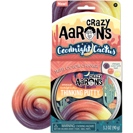 Crazy Aaron's Thinking Putty Hypercolor Goodnight Cactus